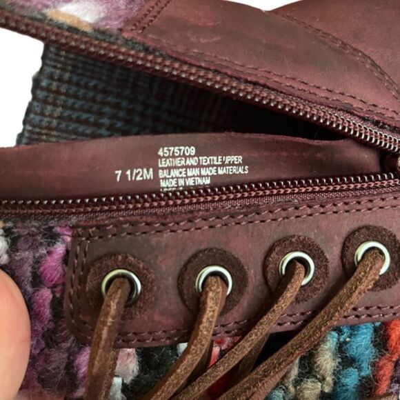 Bionica reign leather ankle boots MAROON SIZE 7.5 - Picture 8 of 9